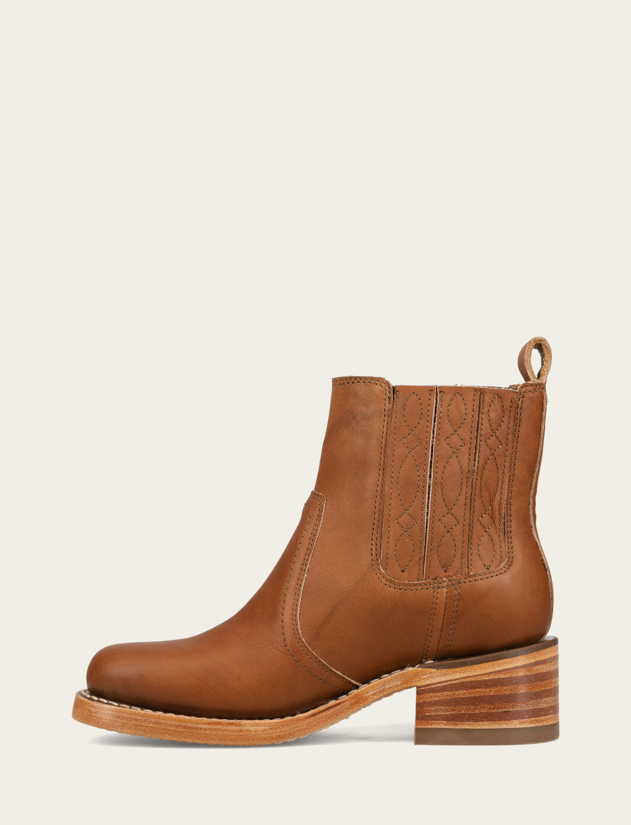 Frye Women's Saddle Campus Chelsea Booties Saddle