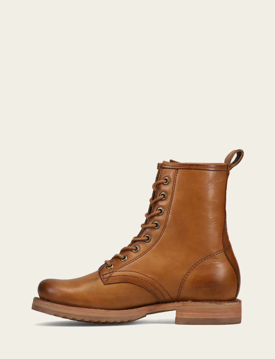 Frye Women's Caramel Veronica Flex Combat Booties Caramel