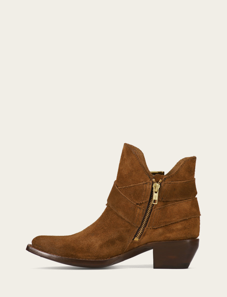 Frye Women's Bark Sacha Multi Strap Booties Bark