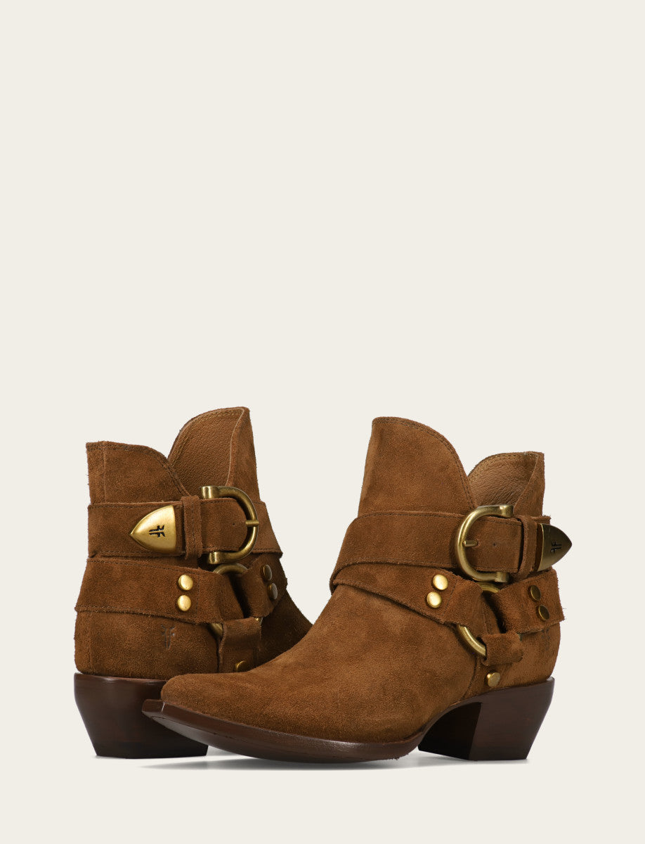 Frye Women's Bark Sacha Multi Strap Booties Bark