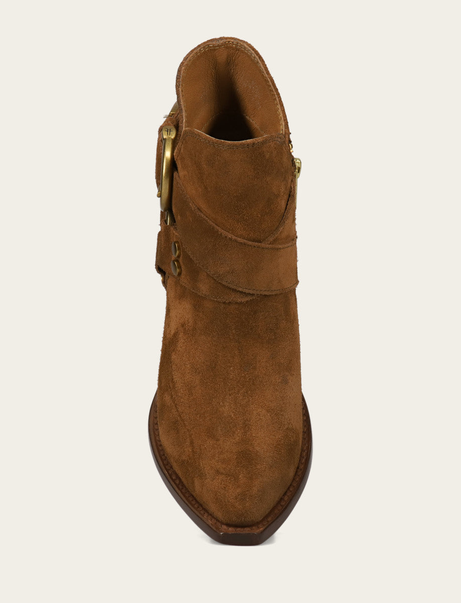Frye Women's Bark Sacha Multi Strap Booties Bark