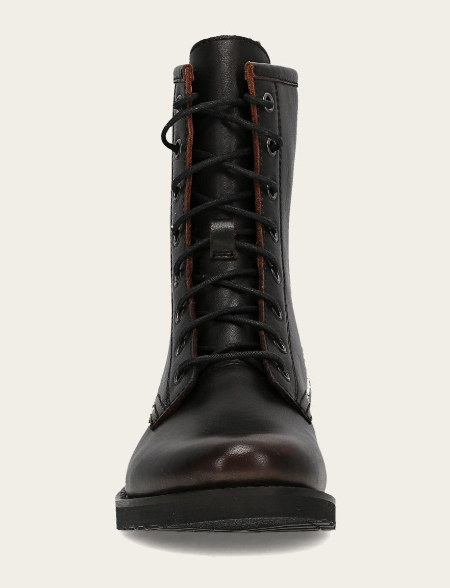 Frye Antique Brown Veronica Flex Combat Boot Antique Brown