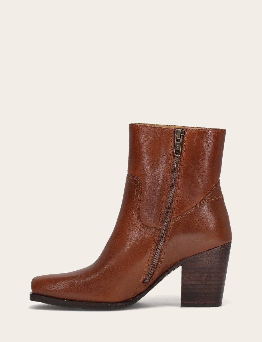 Frye Women's Cinnamon Shiloh Zip Booties Cinnamon