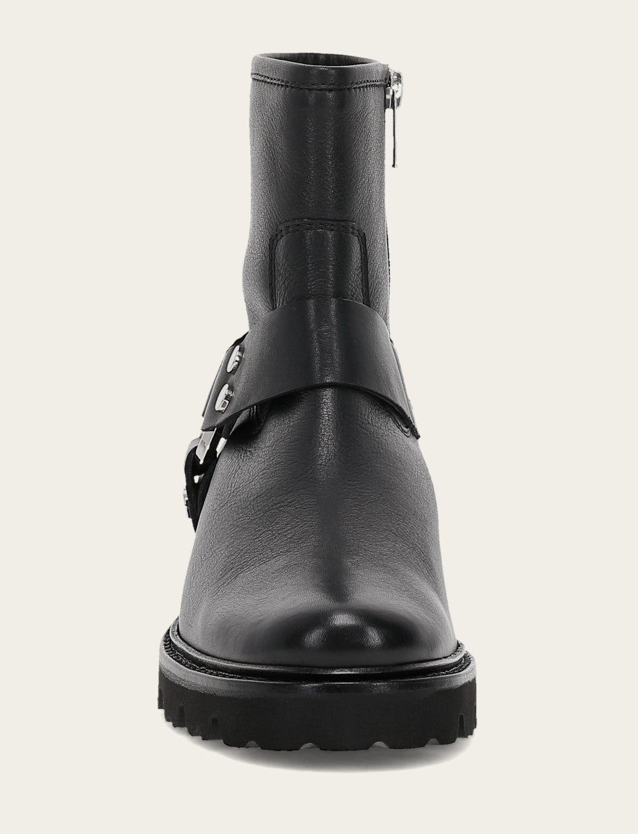 Frye Women's Black Olivia Harness Short Booties Black
