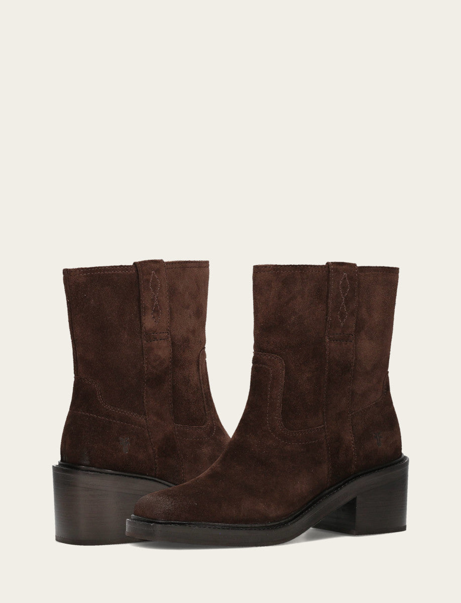 Frye Women's Chocolate Kate Short Inside Zip Boot Chocolate