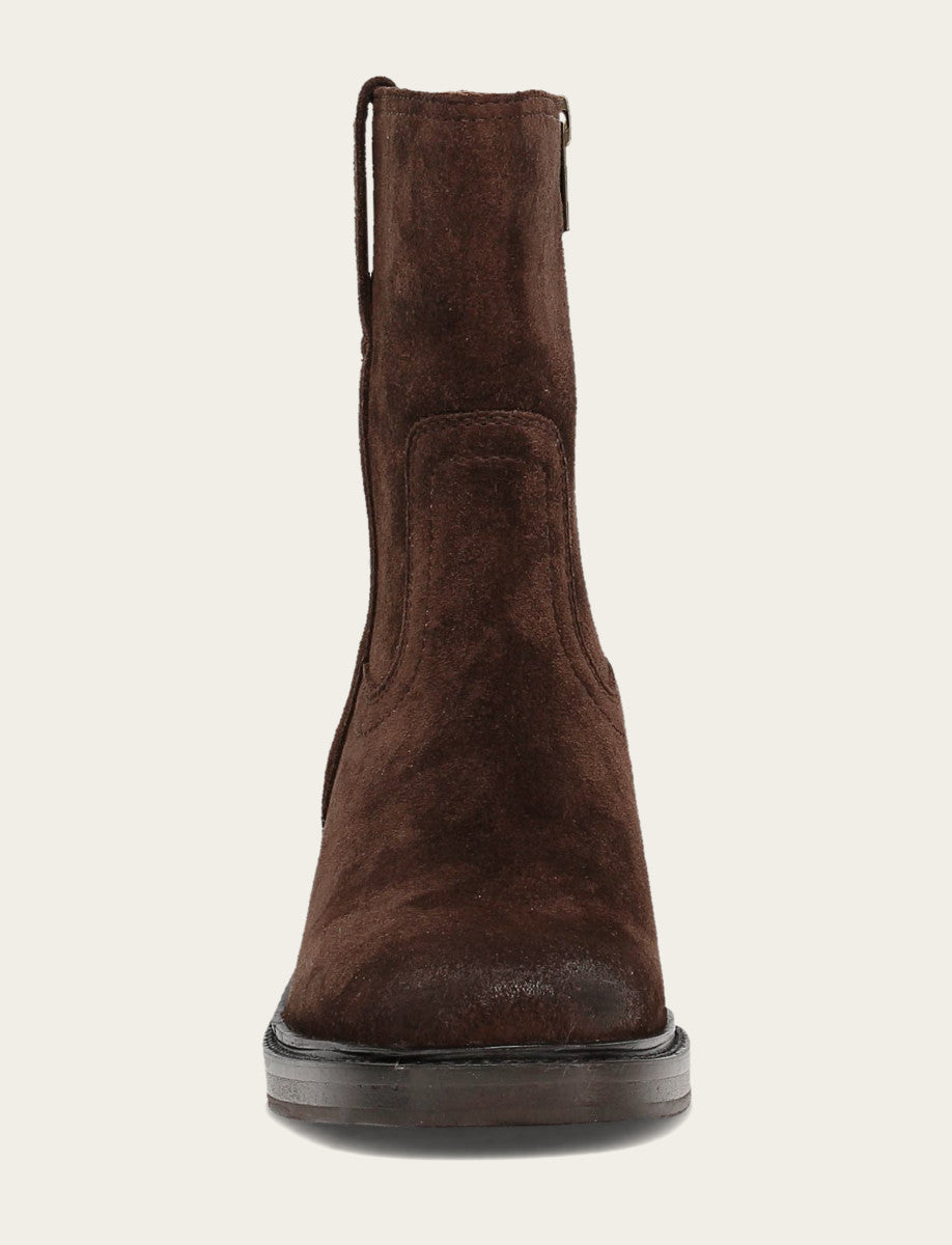 Frye Women's Chocolate Kate Short Inside Zip Boot Chocolate