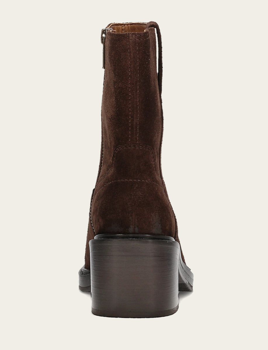 Frye Women's Chocolate Kate Short Inside Zip Boot Chocolate
