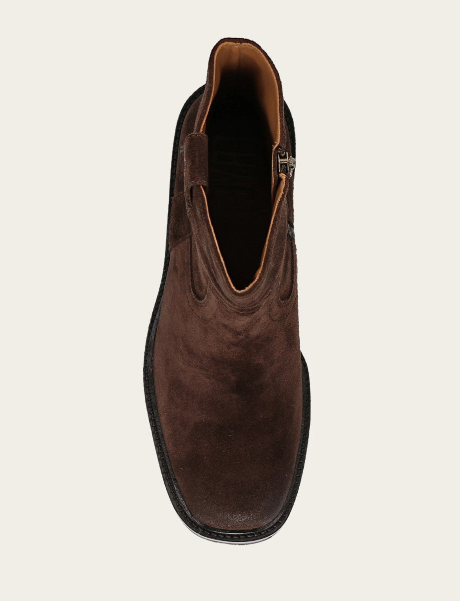 Frye Women's Chocolate Kate Short Inside Zip Boot Chocolate