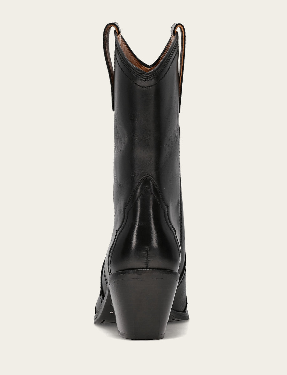 Frye Women's Black Sara Wingtip Stud Boot Black