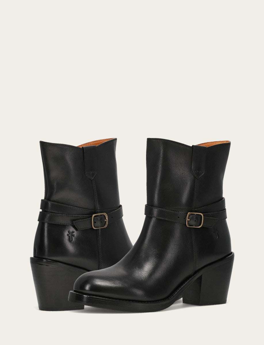 Frye Women's Black Rylee Belted Inside Zip Boot Black