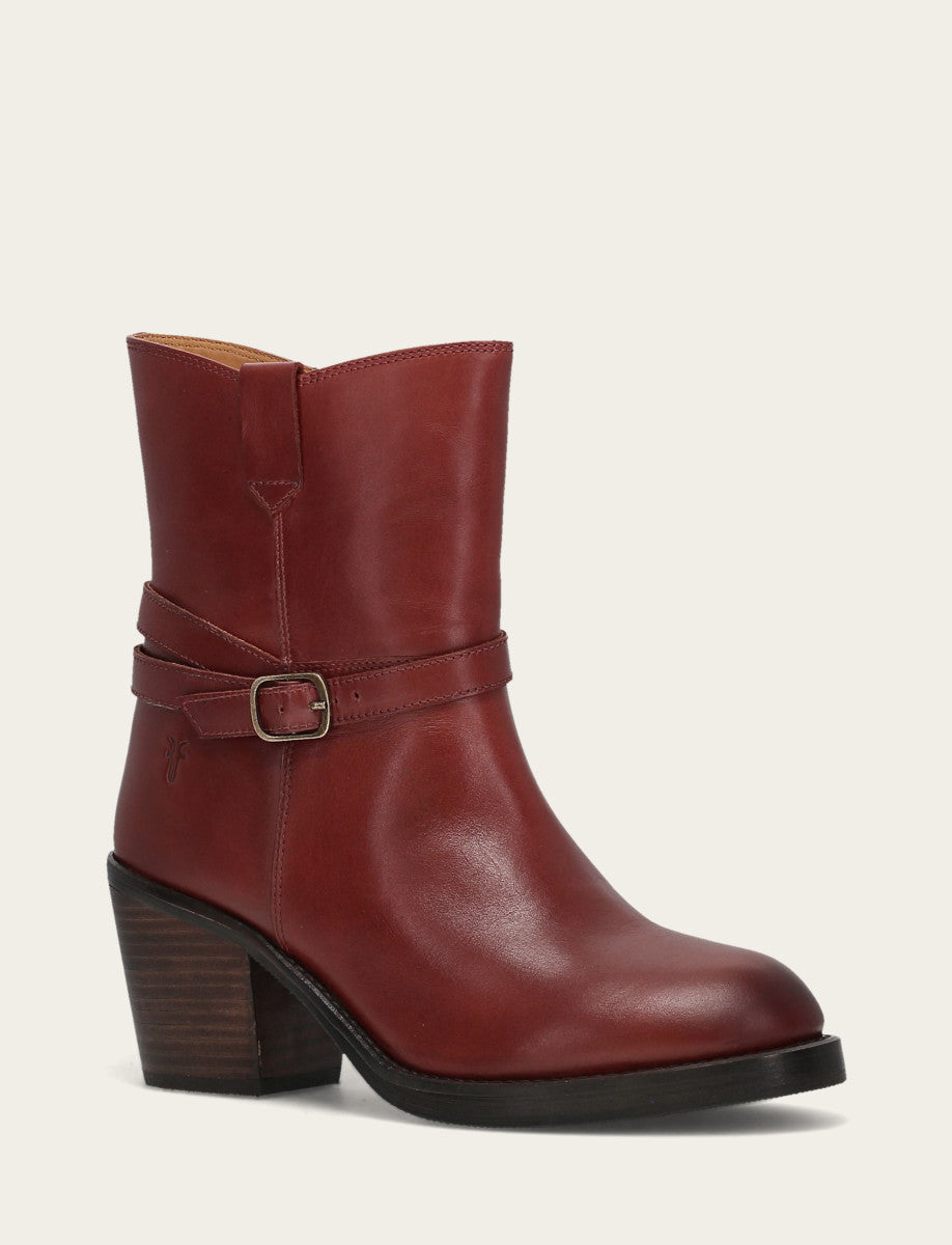Frye Women's Cranberry Rylee Belted Inside Zip Boot Cranberry