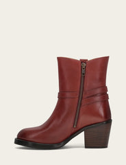 Frye Women's Cranberry Rylee Belted Inside Zip Boot Cranberry