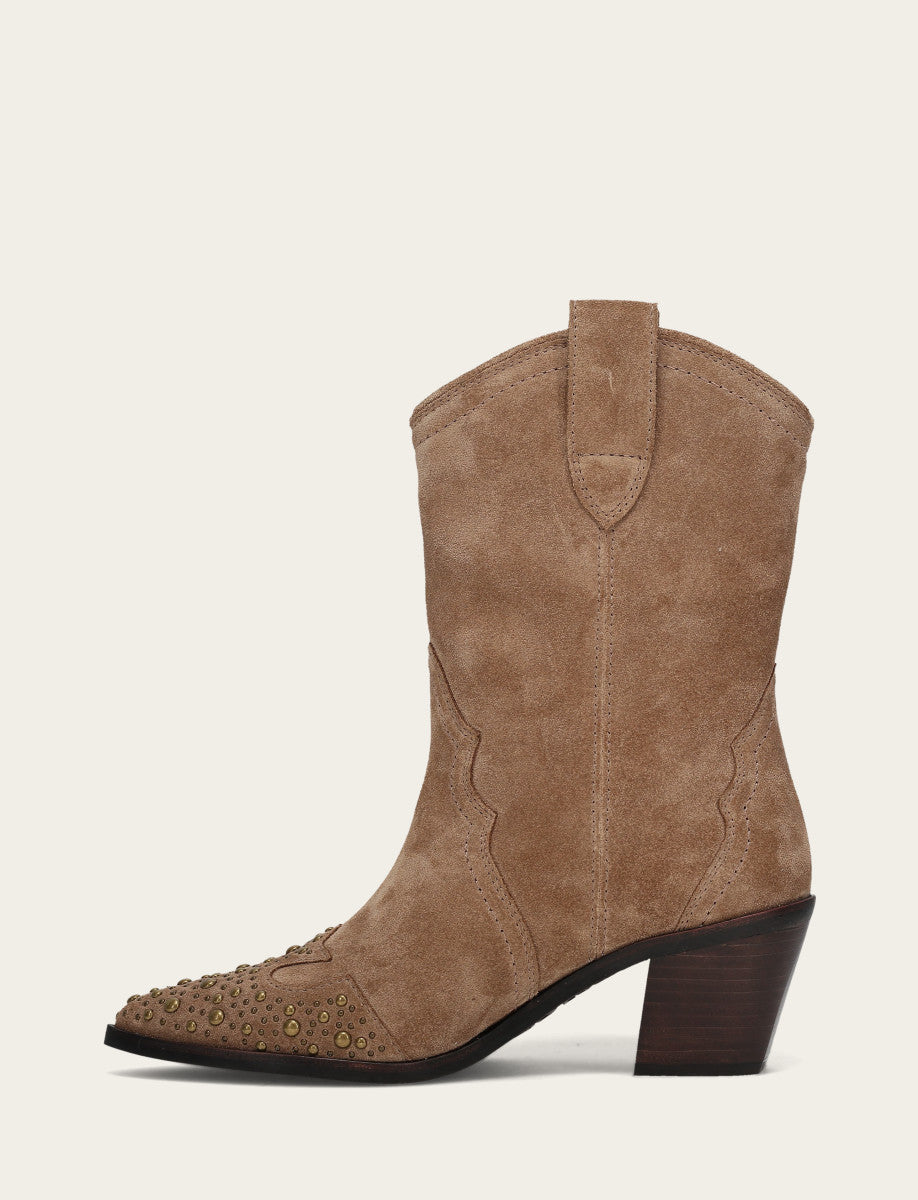 Frye Women's Almond Sara Wingtip Stud Boot Almond