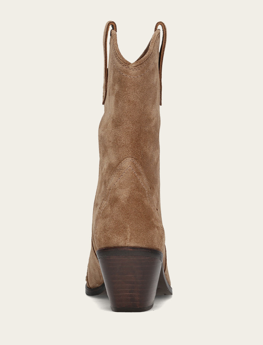 Frye Women's Almond Sara Wingtip Stud Boot Almond