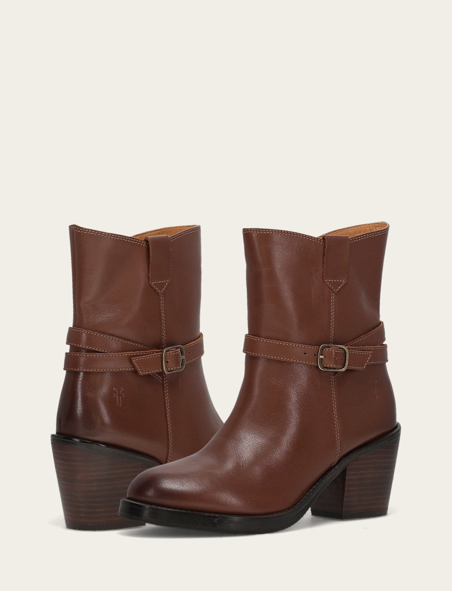 Frye Women's Walnut Rylee Belted Inside Zip Boot Walnut