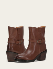 Frye Women's Walnut Rylee Belted Inside Zip Boot Walnut