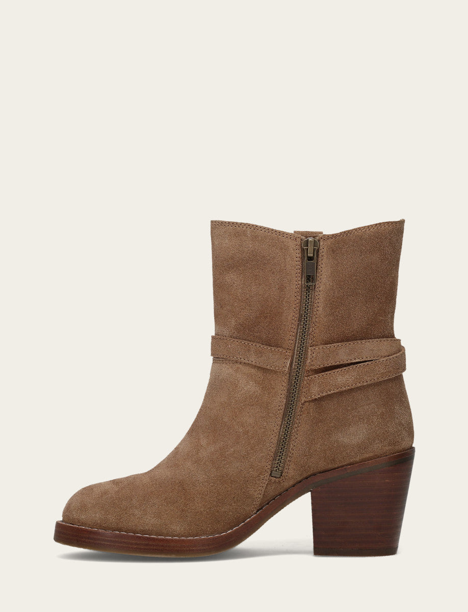 Frye Women's Mushroom Rylee Belted Inside Zip Boot Mushroom