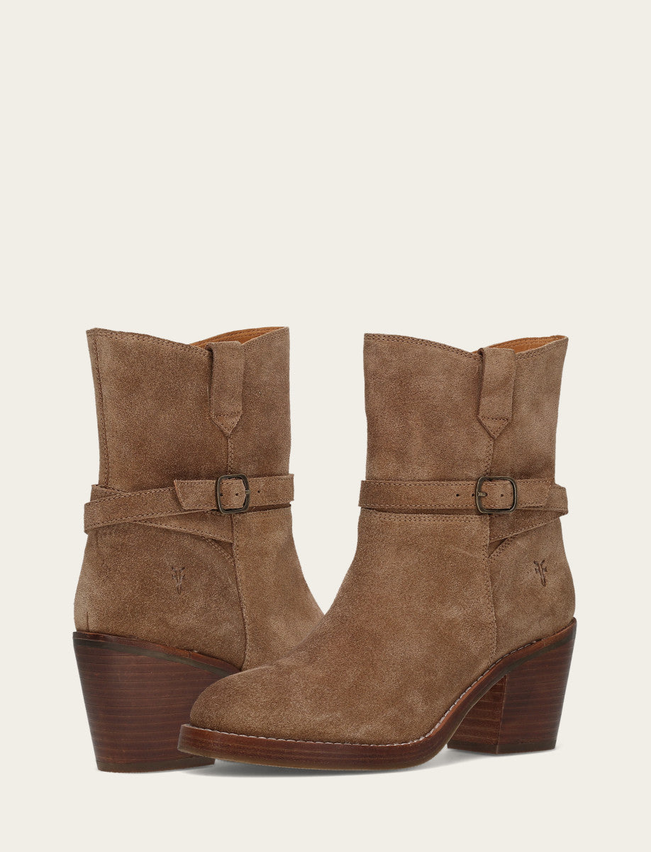 Frye Women's Mushroom Rylee Belted Inside Zip Boot Mushroom