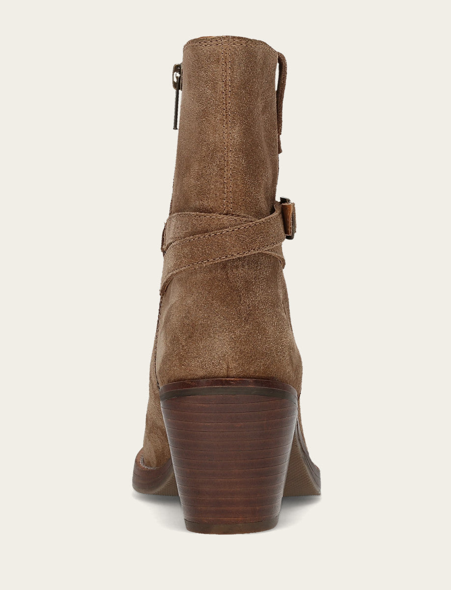 Frye Women's Mushroom Rylee Belted Inside Zip Boot Mushroom