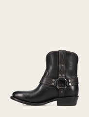 Frye Women's Black Billy Short Harness Booties Black