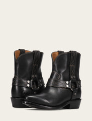 Frye Women's Black Billy Short Harness Booties Black