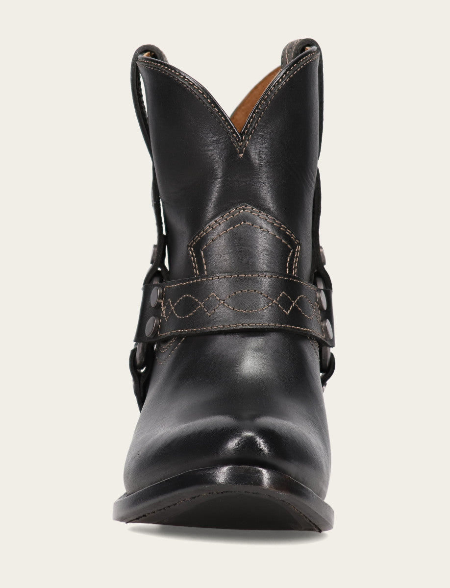 Frye Women's Black Billy Short Harness Booties Black