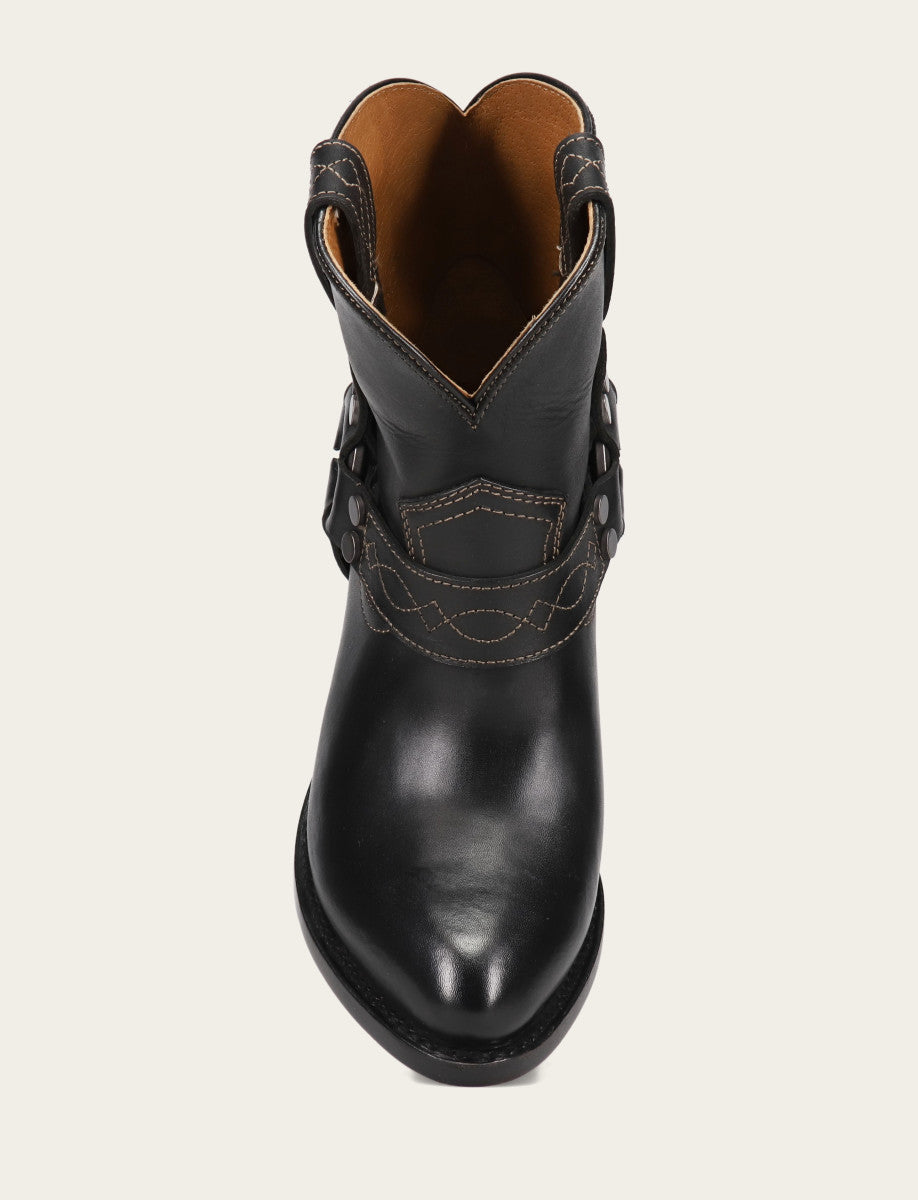 Frye Women's Black Billy Short Harness Booties Black