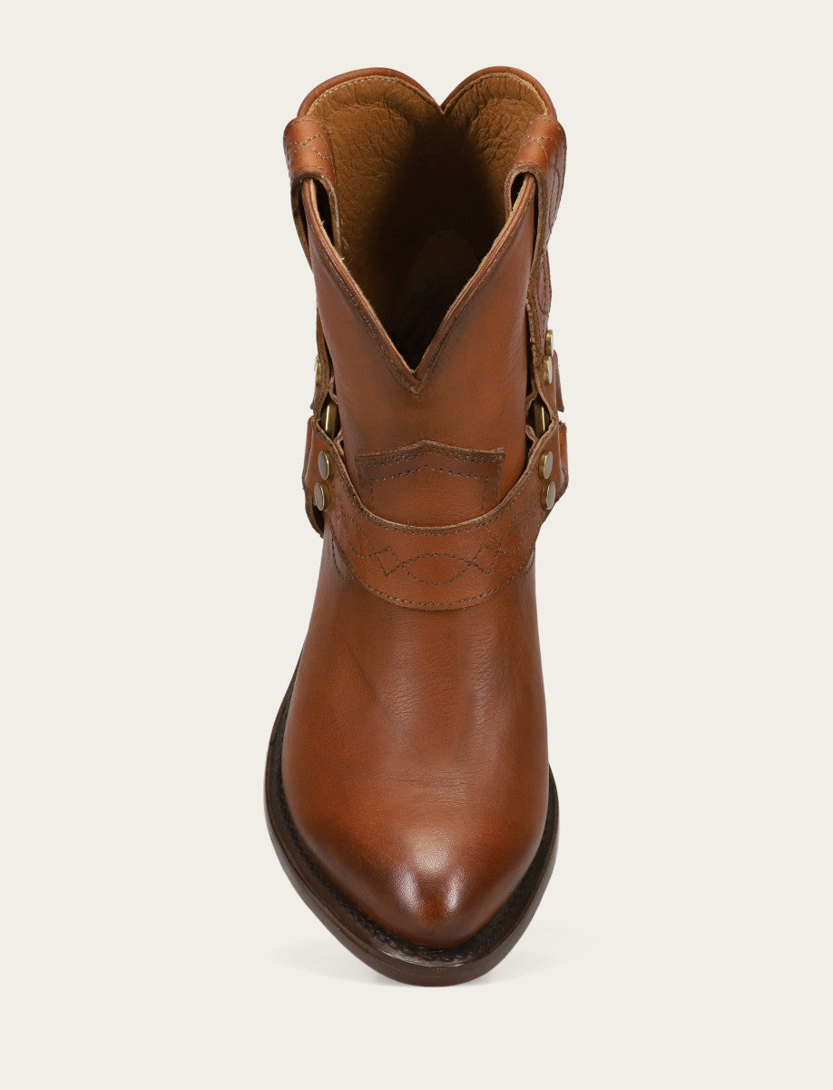Frye Women's Saddle Billy Short Harness Booties Saddle