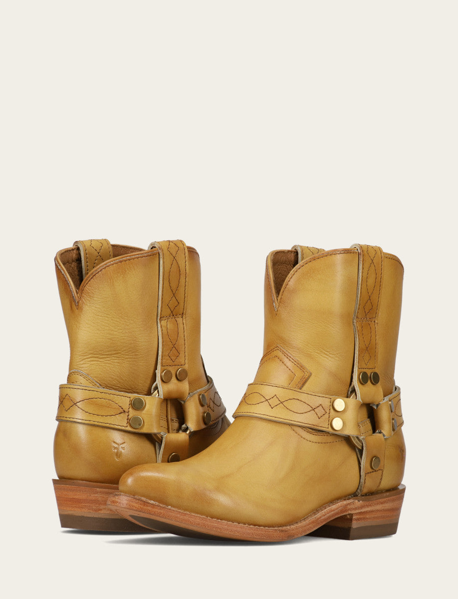 Frye Women's Banana Billy Short Harness Booties Banana