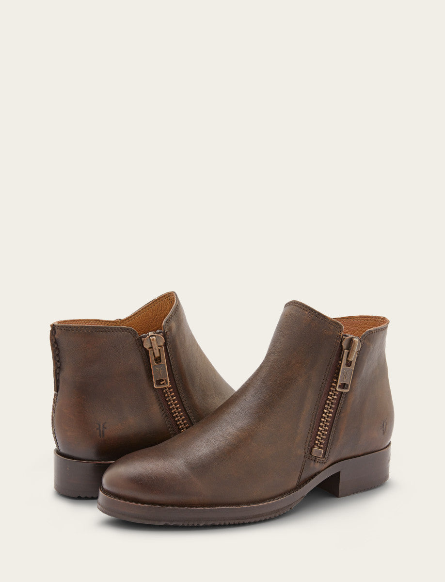 Frye Women's Dark Brown Madison Moto Shooties Dark Brown