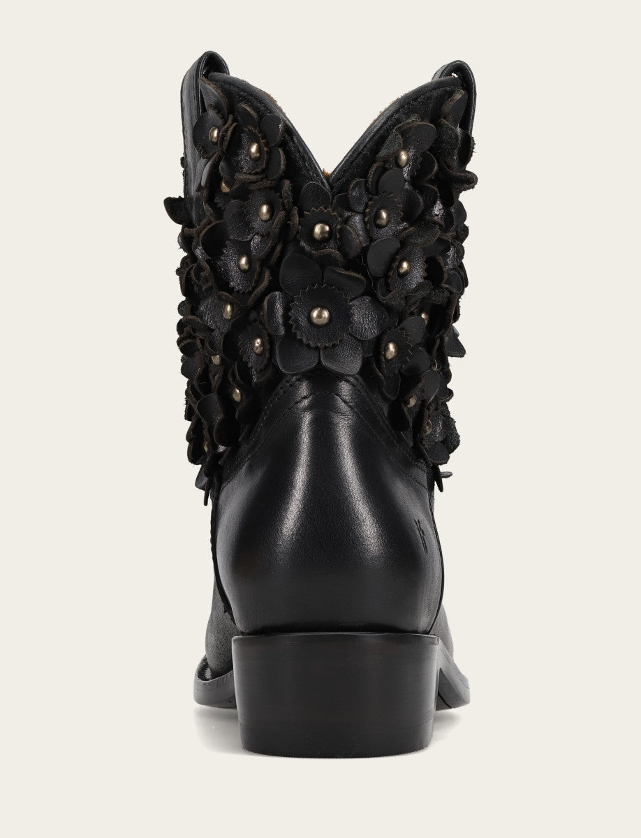Frye Women's Black Billy Flower Boot Black