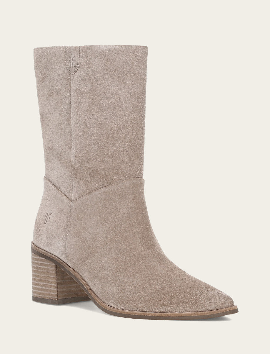 Frye Women's Taupe Sadie Softy Mid Booties Taupe