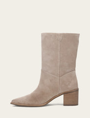 Frye Women's Taupe Sadie Softy Mid Booties Taupe