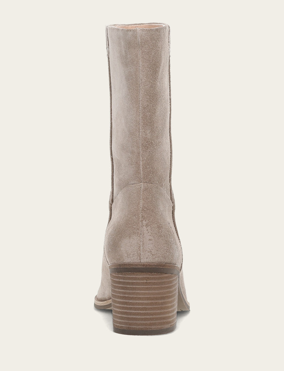Frye Women's Taupe Sadie Softy Mid Booties Taupe