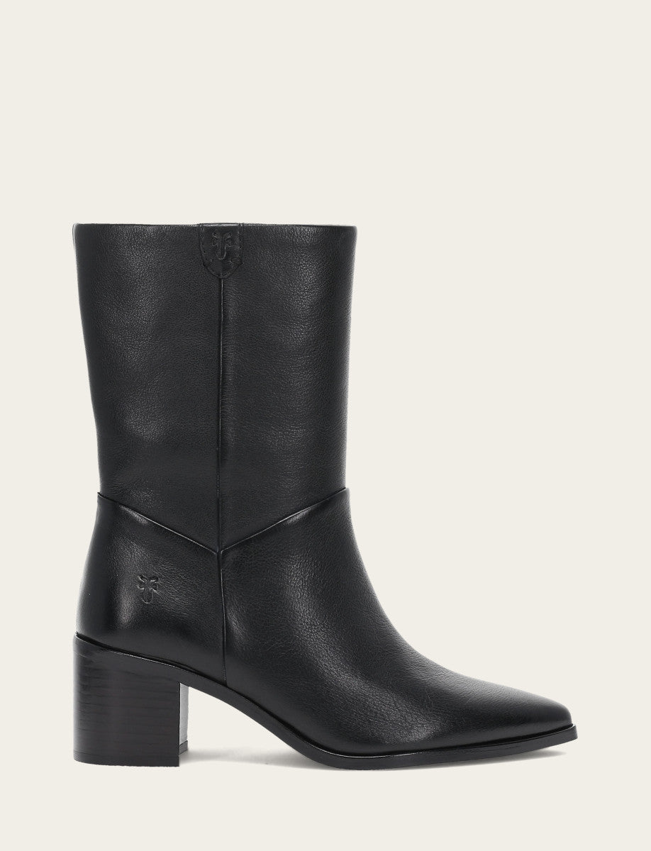 Frye Women's Black Sadie Softy Mid Booties Black