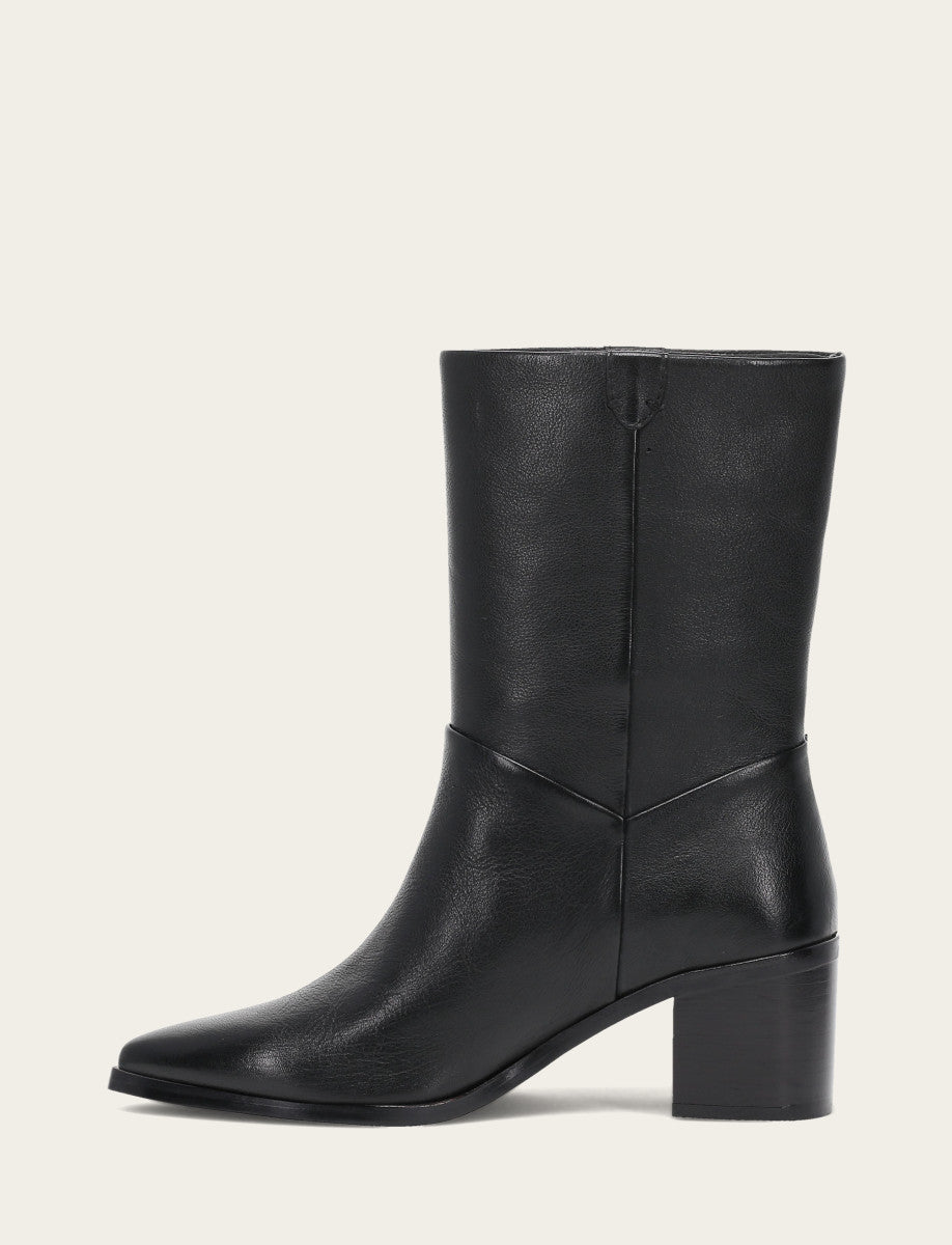 Frye Women's Black Sadie Softy Mid Booties Black