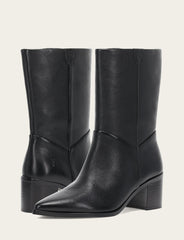 Frye Women's Black Sadie Softy Mid Booties Black