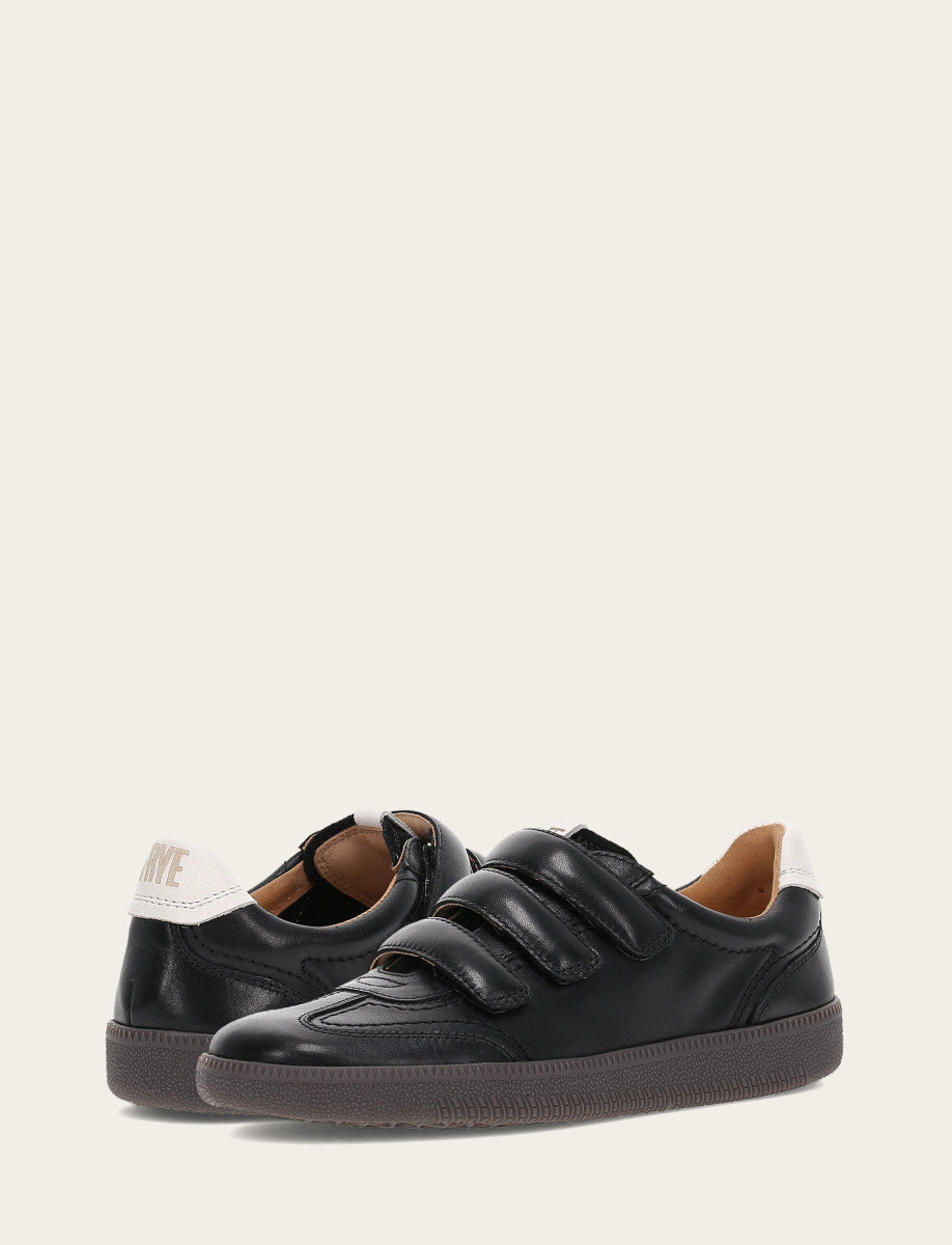 Frye Women's Black Milly 3 Strap Sneakers Black