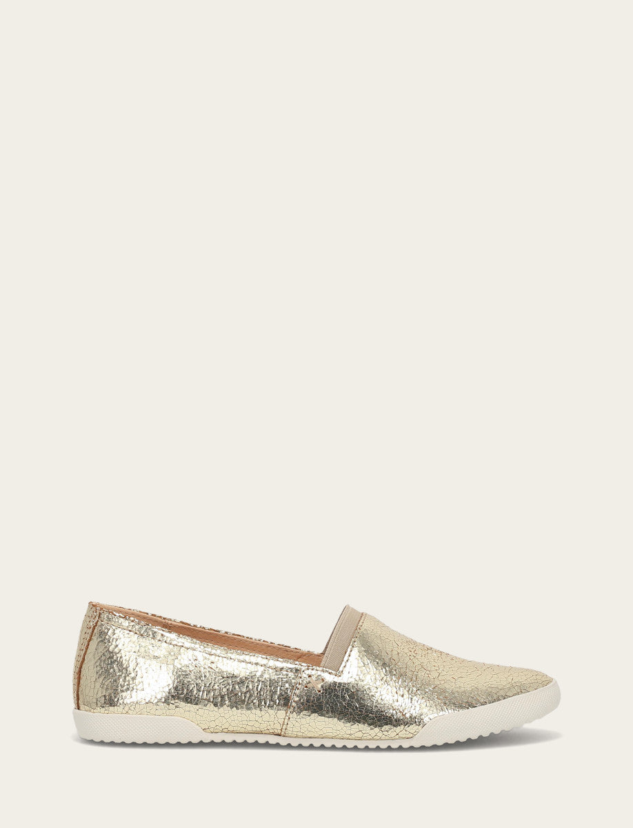 Frye Women's Gold Mirror Melanie Slip On Sneakers Gold Mirror