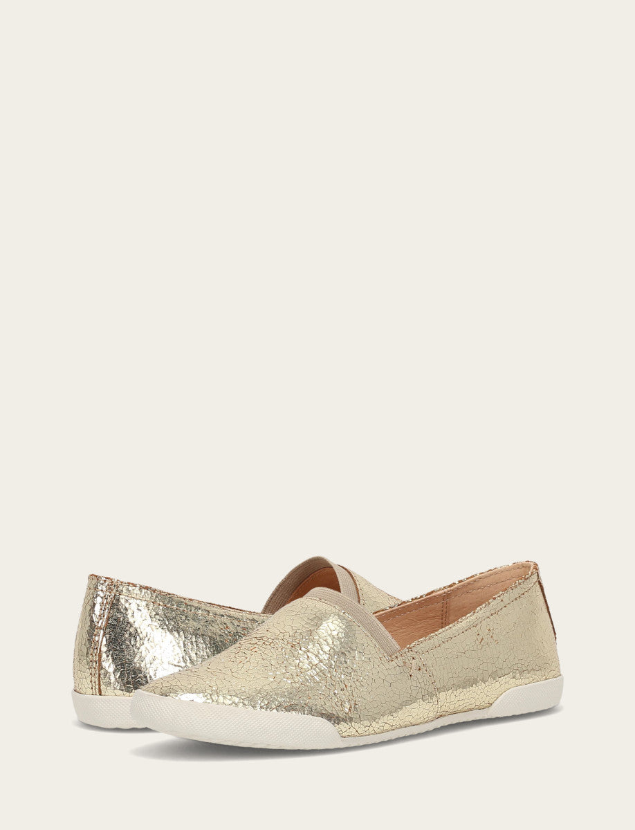 Frye Women's Gold Mirror Melanie Slip On Sneakers Gold Mirror