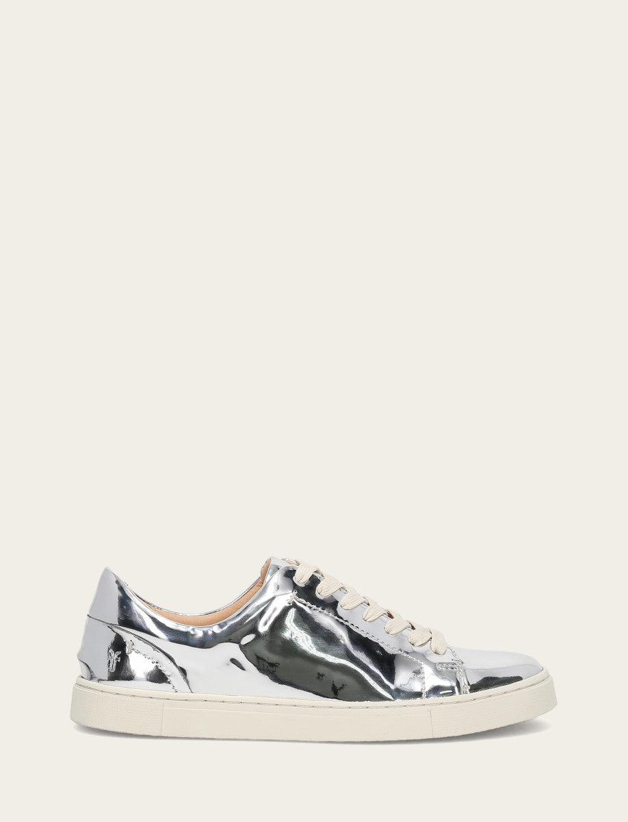 Frye Women's Silver Ivy Low Lace Slip On Sneakers Silver