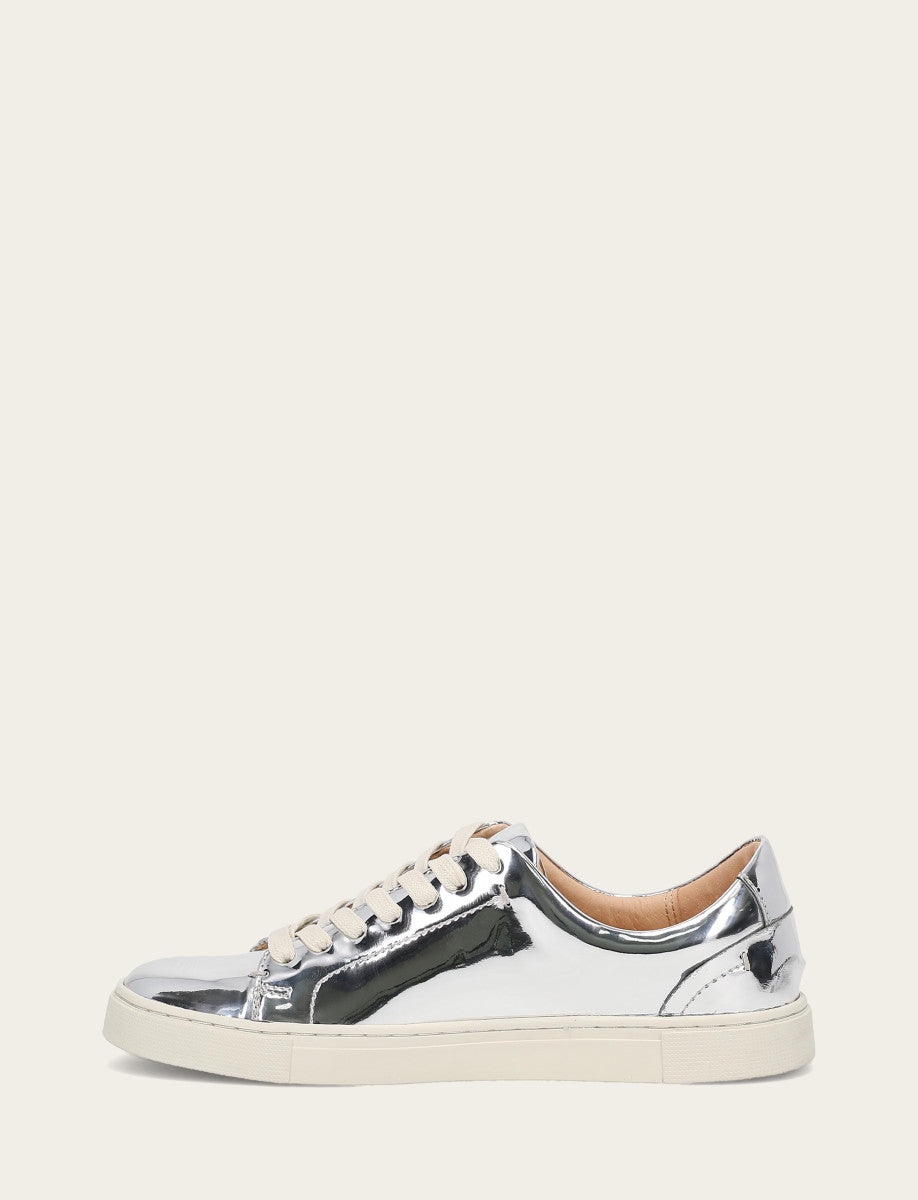 Frye Women's Silver Ivy Low Lace Slip On Sneakers Silver