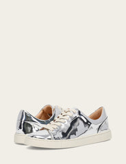 Frye Women's Silver Ivy Low Lace Slip On Sneakers Silver