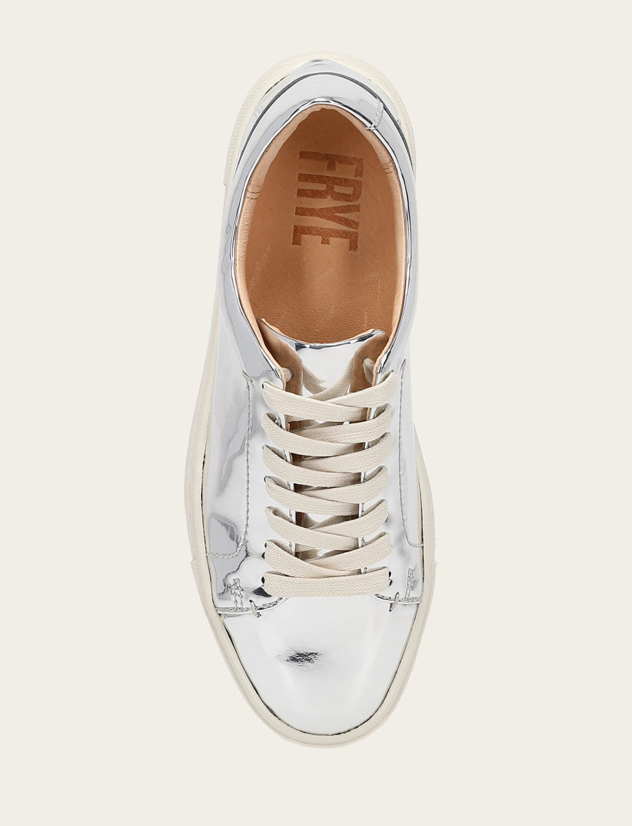 Frye Women's Silver Ivy Low Lace Slip On Sneakers Silver