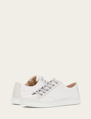Frye Women's Ivory Ivy Canvas Low Lace Sneakers Ivory