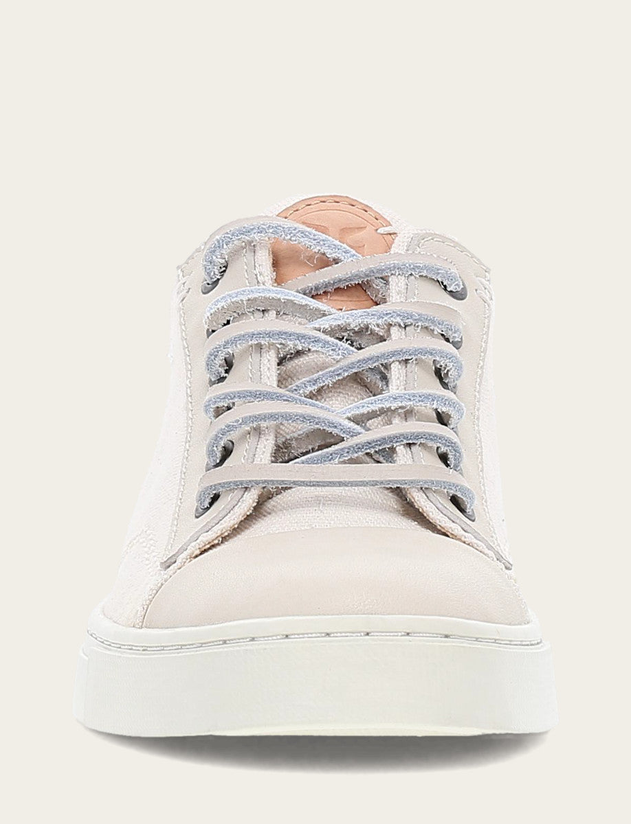 Frye Women's Ivory Ivy Canvas Low Lace Sneakers Ivory