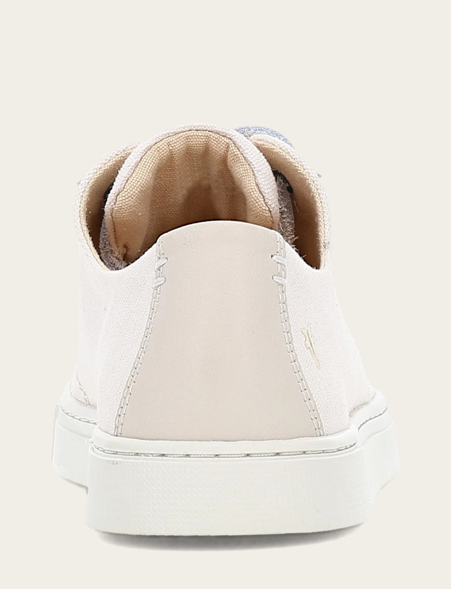 Frye Women's Ivory Ivy Canvas Low Lace Sneakers Ivory