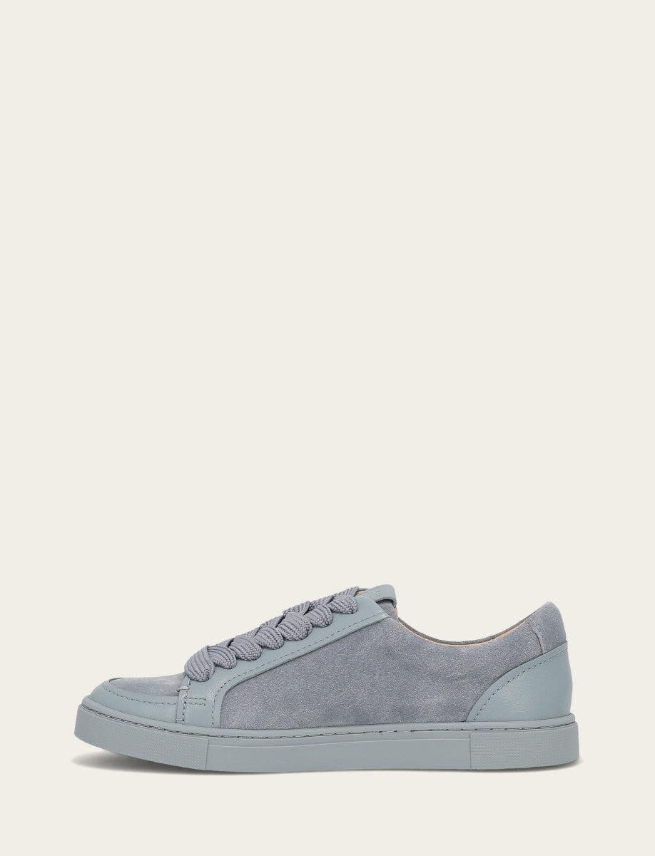 Frye Women's Steel Blue Ivy Court Low Lace Sneakers Steel Blue