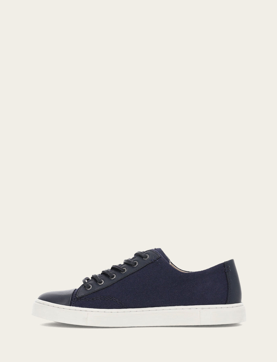Frye Women's Navy Ivy Canvas Low Lace Sneakers Navy