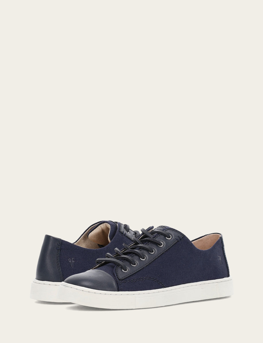 Frye Women's Navy Ivy Canvas Low Lace Sneakers Navy
